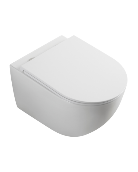 Miska WC bezrantowa owalna biały połysk CANEO TR2196D Uptrend