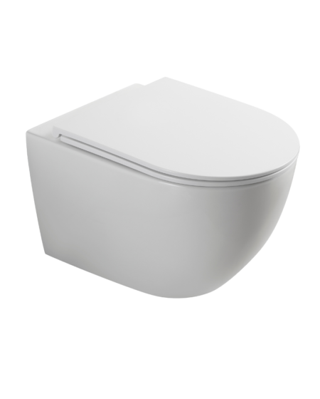 Miska WC bezrantowa owalna biały połysk CANEO TR2196D