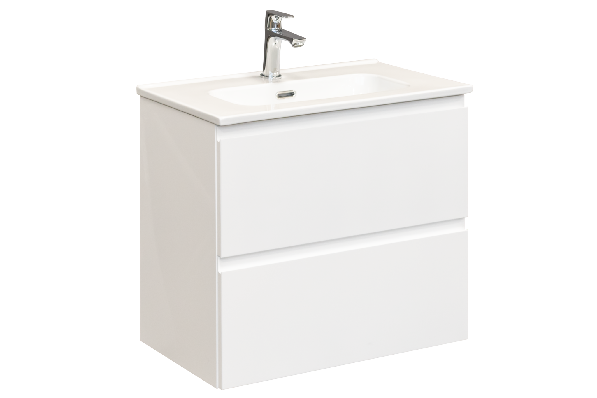 Charo 60 Shiny White cabinet + Charo 60 washbasin - Uptrend