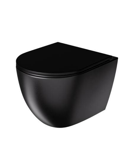 Miska WC VORTEX czarny mat CANEO TR2196DF-U18