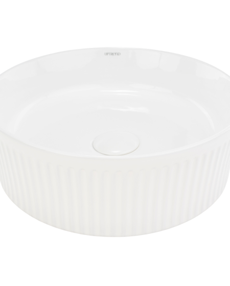 Umywalka nablatowa okrągła biały połysk OAZA LAGOON TR41420