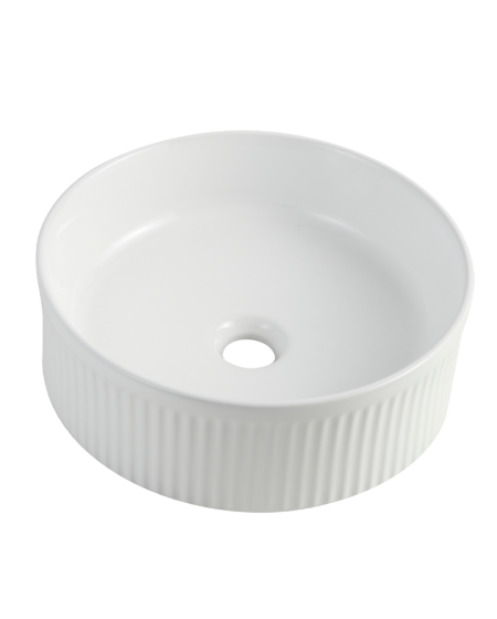 Umywalka nablatowa okrągła biały mat OAZA LAGOON TR41420-U20