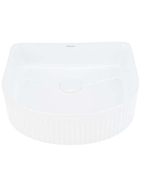 Umywalka nablatowa półokrągła biały połysk OAZA ROSA TR41421