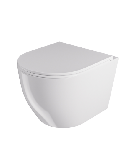 Miska WC VORTEX biały połysk wisząca owalna MILAGRO TR2210R