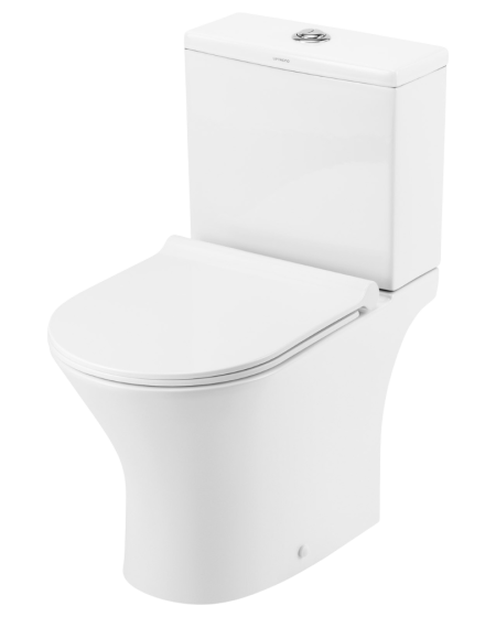 Kompakt WC stojący bezrantowy biały połysk KRAL TR2224