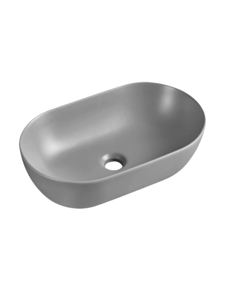 Umywalka nablatowa owalna pebble grey mat SPARROW TR41385-U10