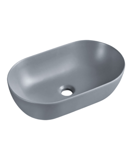 Umywalka nablatowa owalna pebble grey mat SPARROW TR41385-U10