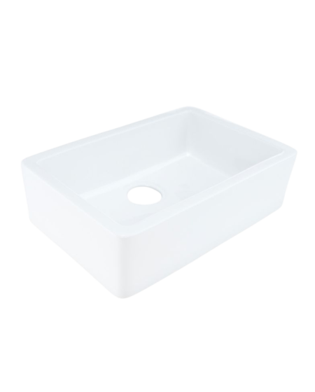 Zlewozmywak nablatowy prostokątny biały połysk DOMIO TR40377